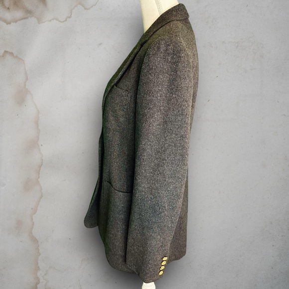 NWOT Lauren Ralph Lauren Wool / Cashmere Charcoal Gray Patch Pocket Blazer SZ 6 - Picture 9 of 13